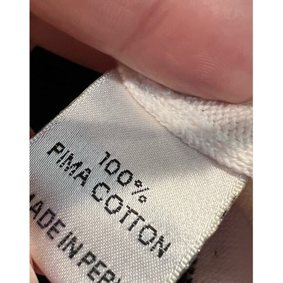 Sport Haley Pebble Beach Black White Zipup sweater Woman Medium 100% PIMA Cotton - Picture 4 of 9